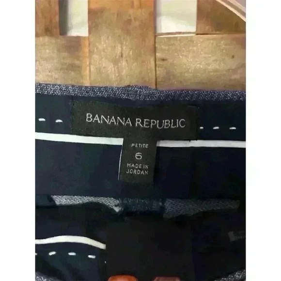 Banana Republic Women's Sloan Cropped Pants Blue Size 6 Petites - Picture 3 of 8